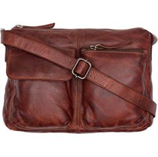 BTF CPH TASKE, CROSS BODY BAG, DARK COGNAC W. GUNMETAL ACC